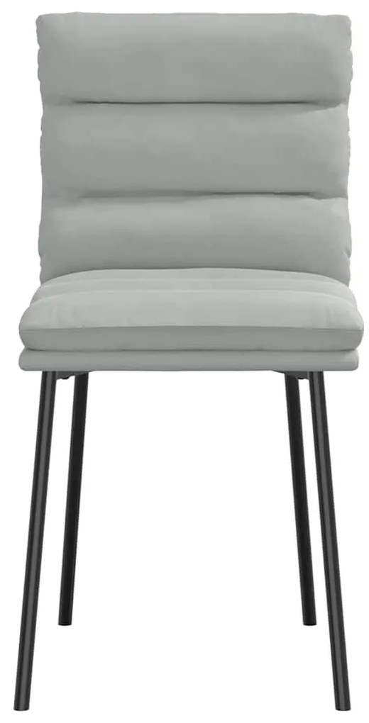 Cadeiras de jantar 6 pcs veludo cinzento-claro