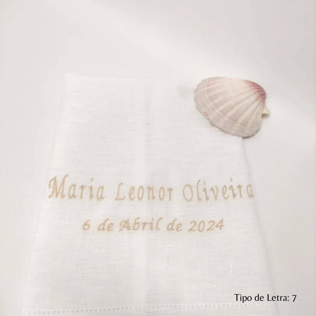 Toalha de Batismo Turtle Linho JOL