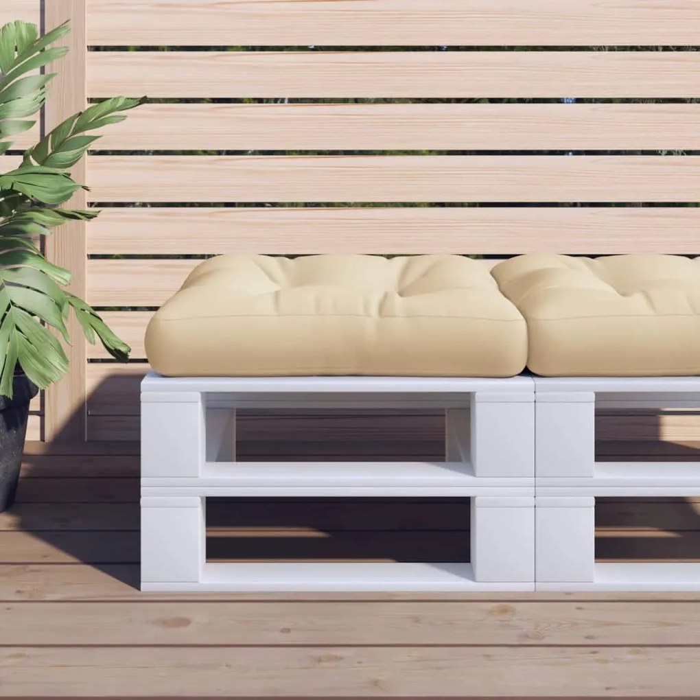vidaXL Almofadão móveis paletes 60x61,5x10 cm tecido bege