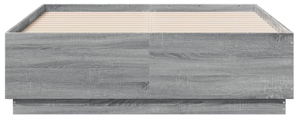 Estrutura cama 120x190 cm derivados de madeira cinzento sonoma