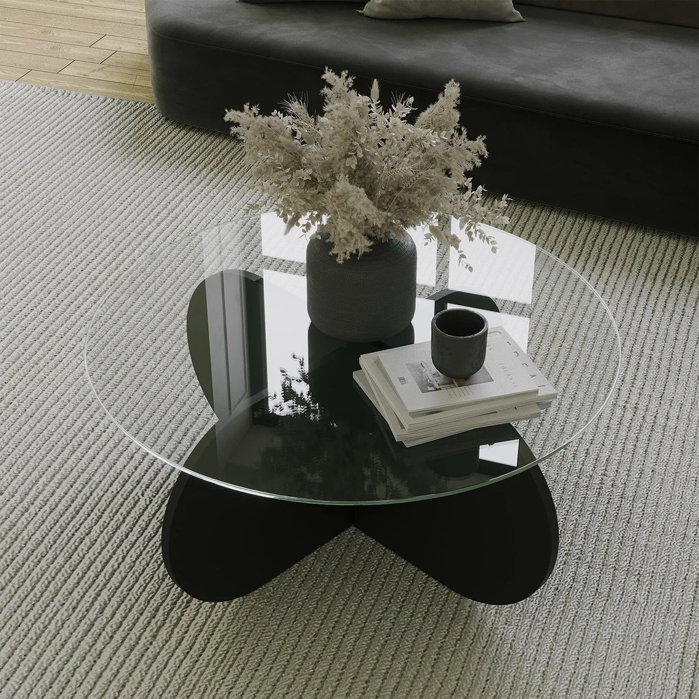 Mesa de Centro Bubble – Preto – 75x35x75 cm