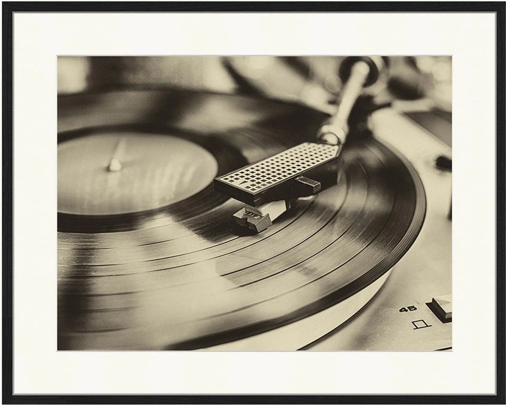 Impressão digital emoldurada Record Player