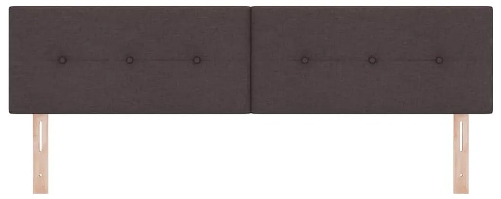 Cabeceira LED Almofadada Marrom Escuro de 90 cm em Tecido