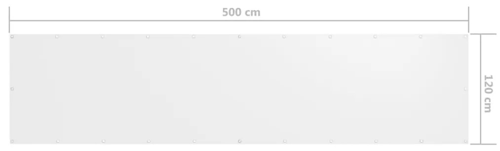 Tela de varanda 120x500 cm tecido Oxford branco