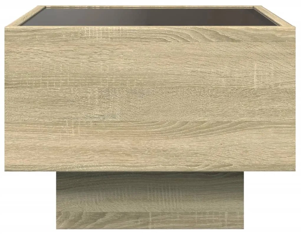 Mesa de apoio c/ LEDs 40x40x30 cm derivados de madeira