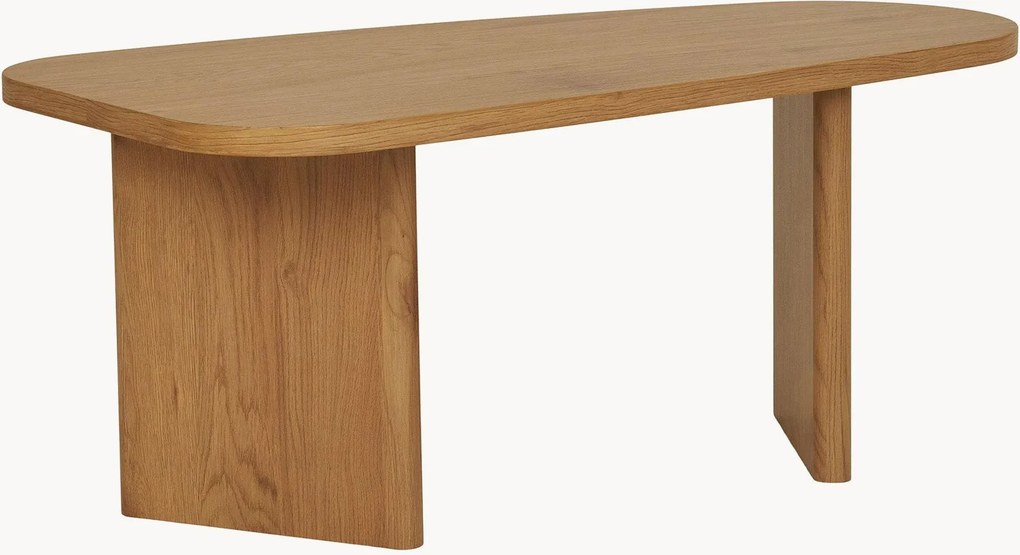 Mesa de centro com efeito madeira de forma orgânica Melo
