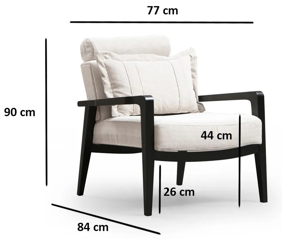 Cadeira Wing Apollo – Creme – 77x90x84 cm