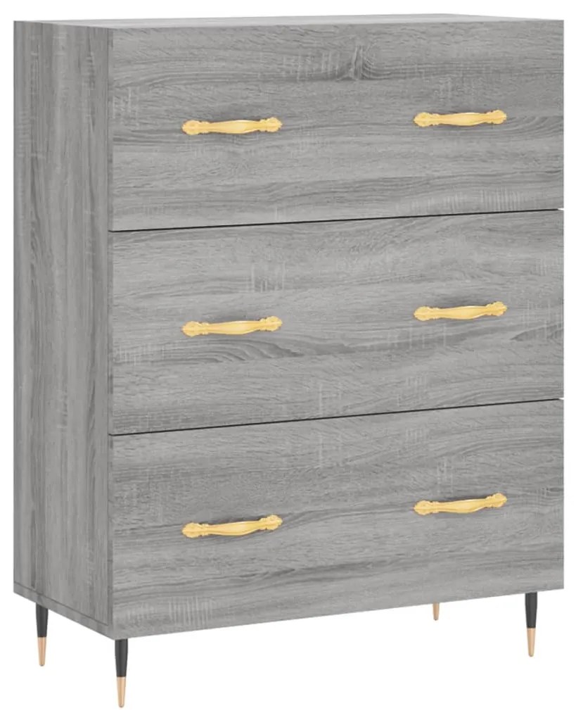 Armário alto 69,5x34x180 cm derivados de madeira sonoma cinza