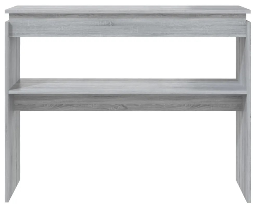 Mesa consola 102x30x80 cm derivados de madeira cinzento sonoma
