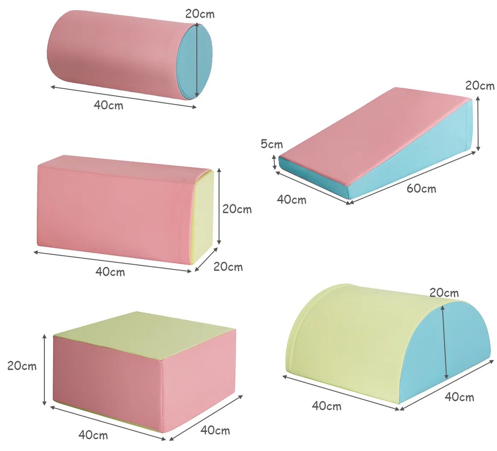 Conjunto de Grandes Blocos de Espuma para Crianças Brinquedos Educativos para Bebés