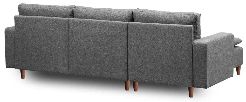 Sofá de Canto Lungo – Cinzento Escuro – 255 cm x 154 cm