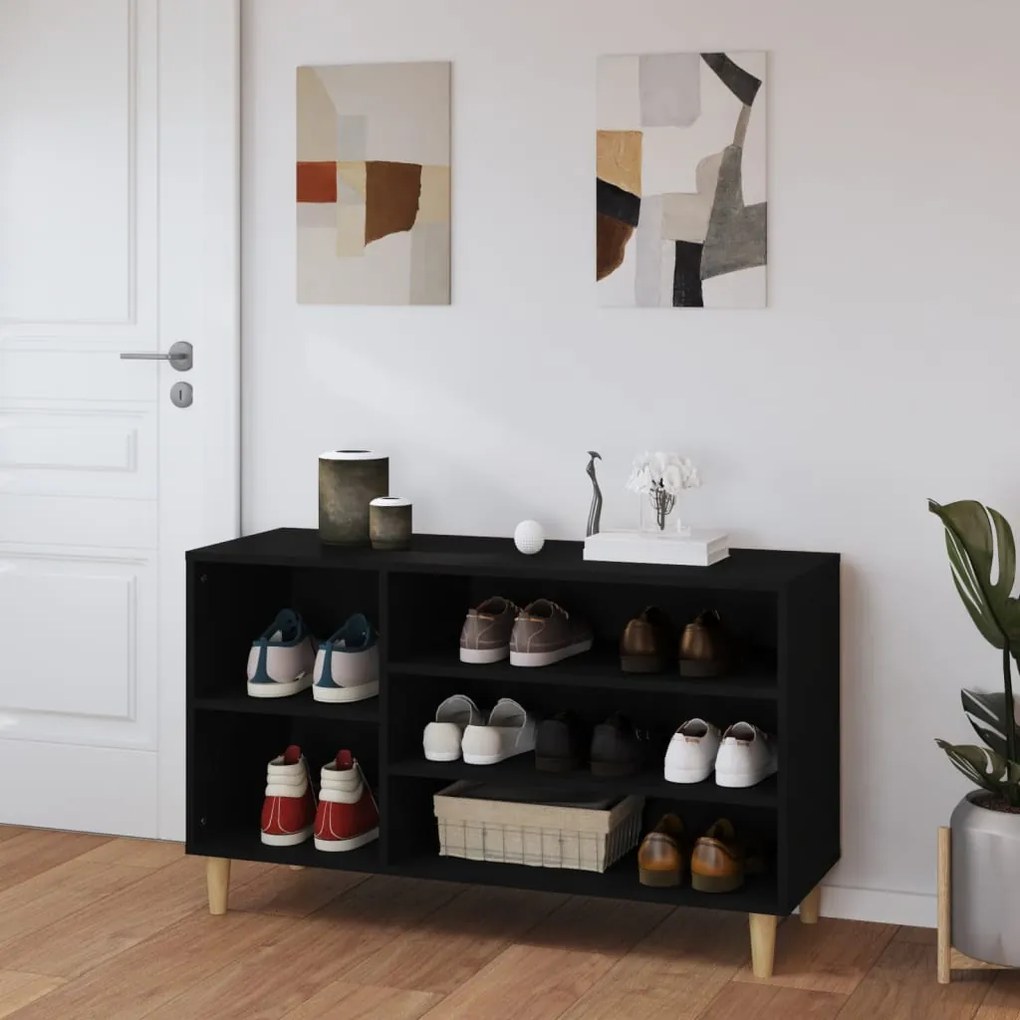 Sapateira 102x36x60 cm derivados de madeira preto