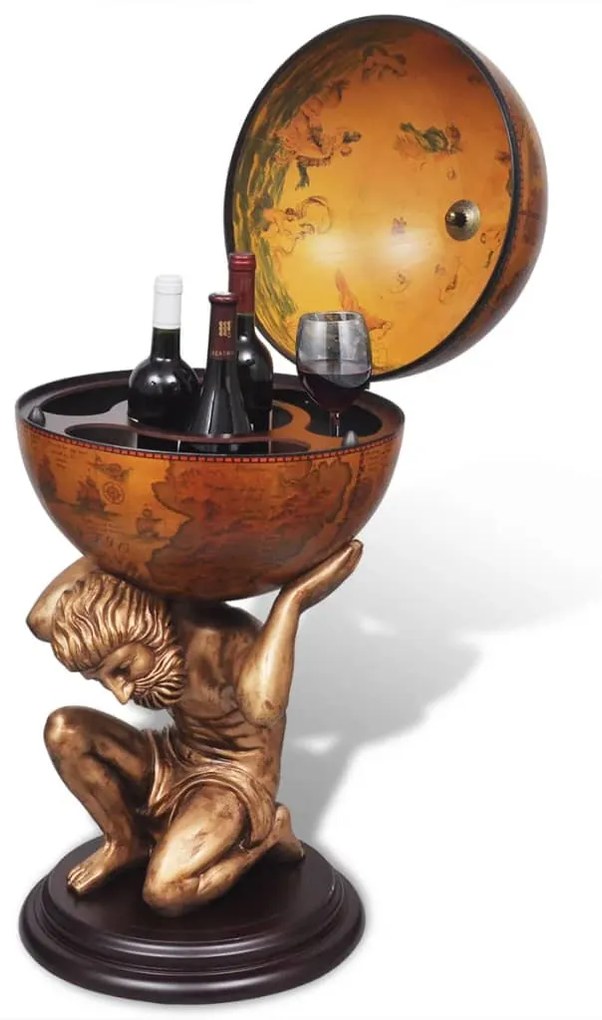 Bar globo terreste para vinho design Atlas 42x42x85 cm