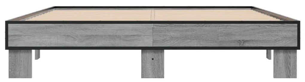 Estrutura de cama 150x200 cm derivados madeira/metal