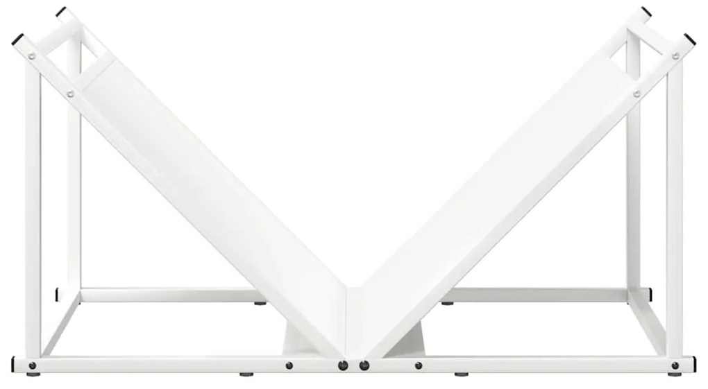 Suporte para lenha 70x43x34,5 cm aço laminado a frio branco