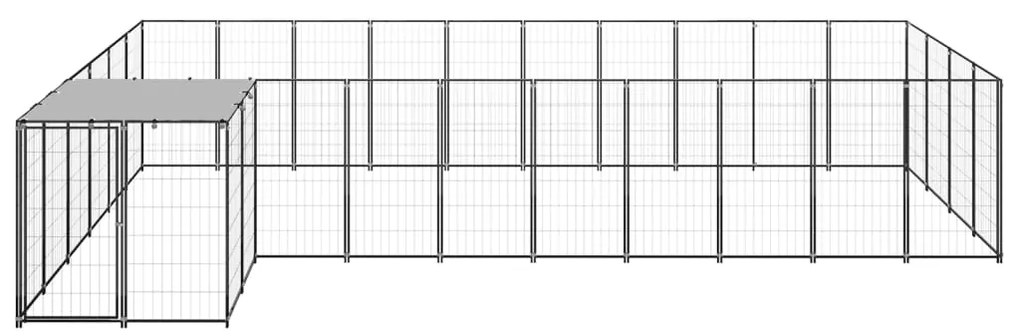 Canil 13,31 m² aço preto