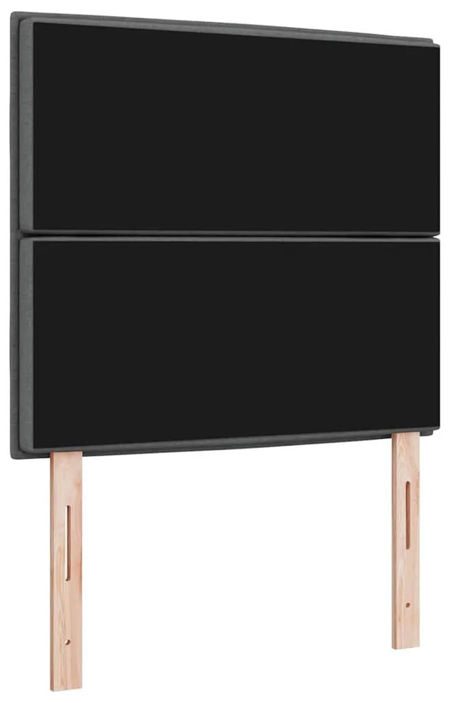 Cabeceira LED Design Linhas Cinza Escuro 90 cm Tecido