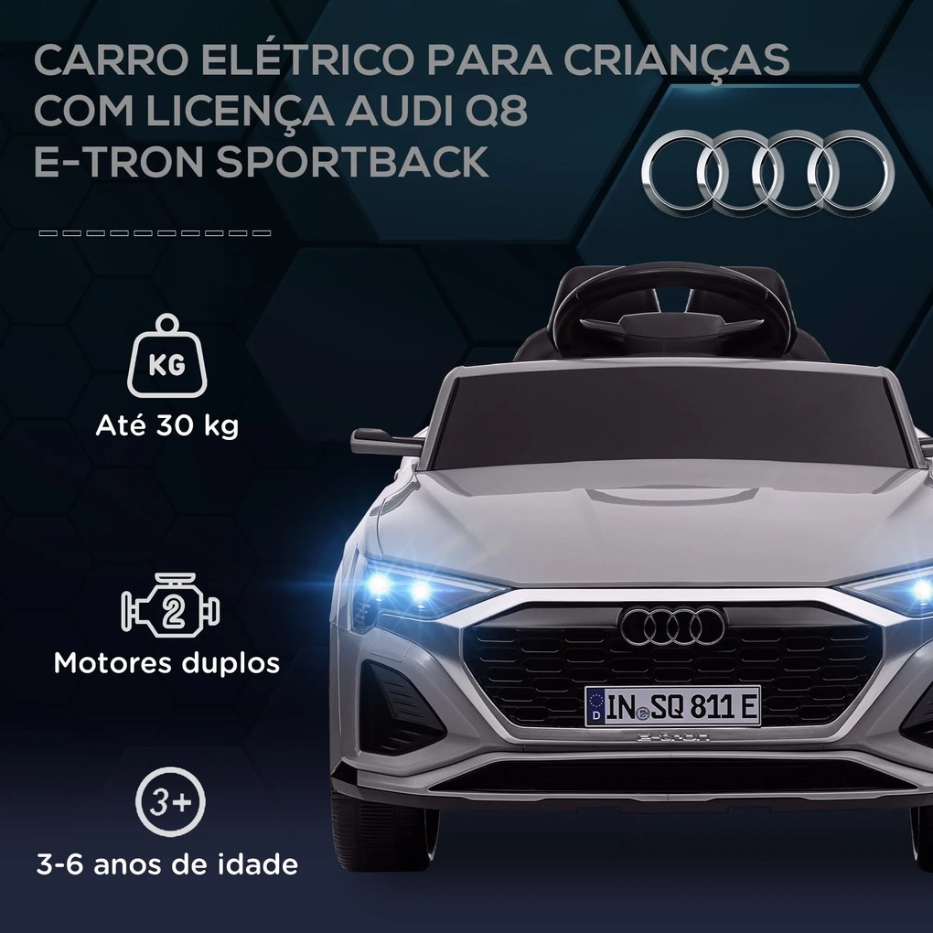 AIYAPLAY Carro Elétrico para Crianças acima de 3 Anos Carro Audi Q8 Et