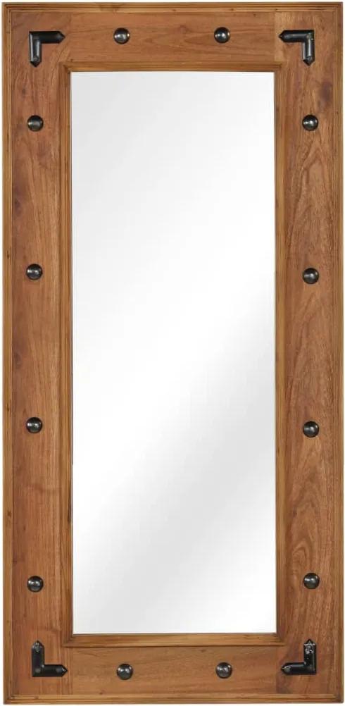 Espelho em madeira de acácia maciça 50x110 cm