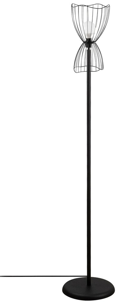 Candeeiro de Pé Zeyno – Preto – 32 x 32 cm, Altura 158 cm
