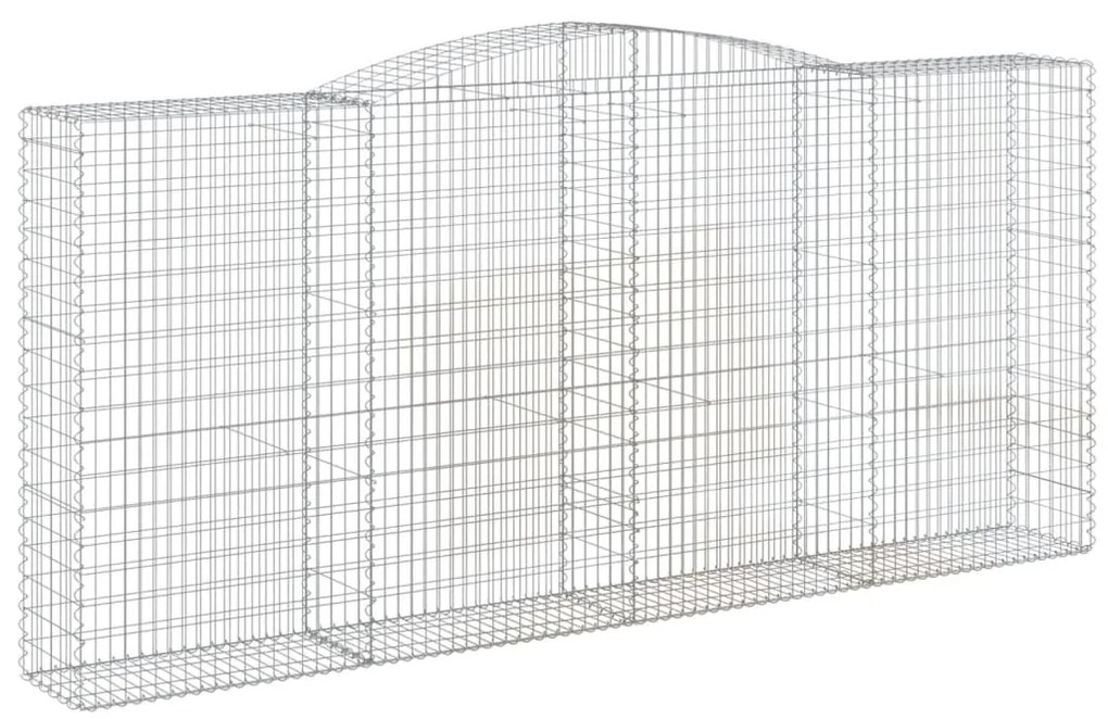 Cestos gabião arqueados 2pcs 400x50x180/200cm ferro galvanizado