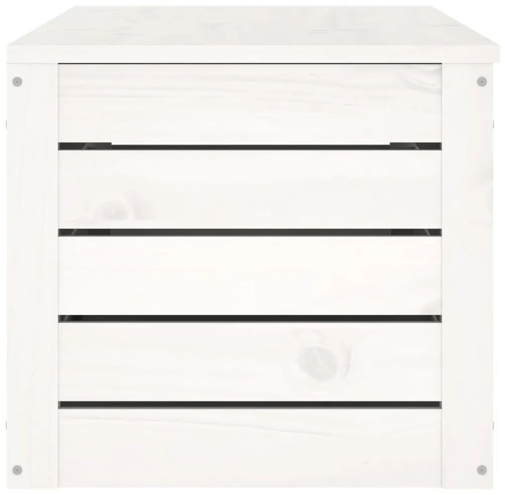 Caixa de arrumação 109x36,5x33cm madeira de pinho maciça branco