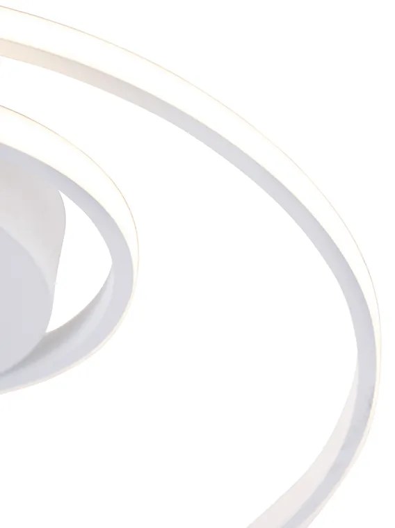 Candeeiro de teto design branco com LED regulável em 3 níveis - Krula Design