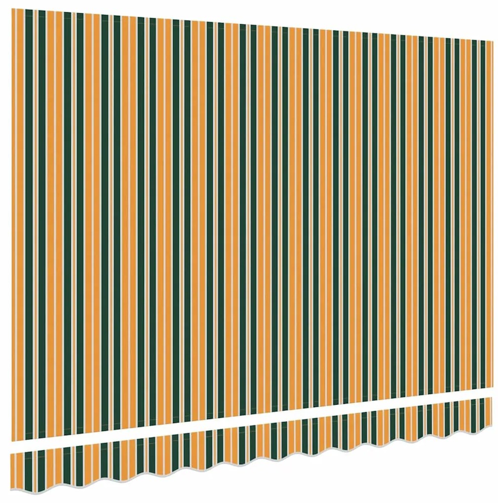 Tecido de Substituição para Toldo de 3.5x2.5 m Verde e Amarelo