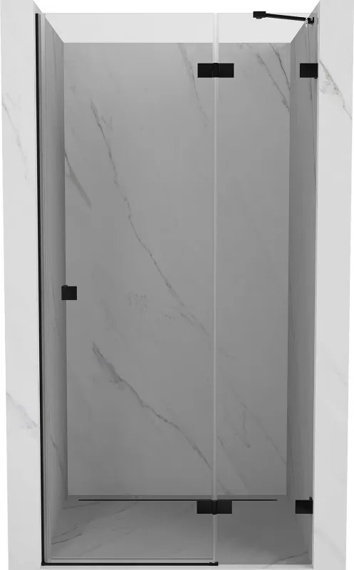 Mexen Lunar porta de duche de abrir à direita 115 cm, transparente, preto - 834-115-000-70-00-P