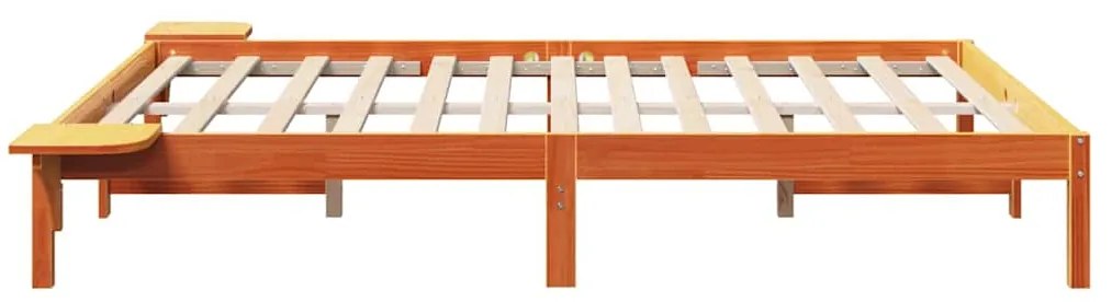 Estrutura de cama com mesas de cabeceira Castanho 140 x 200 cm
