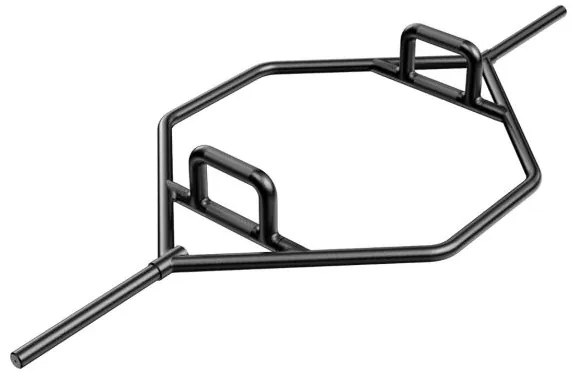Barra para Pesos Hexagonal com Punhos para Ginásio em Casa Capacidade de Peso de 226 kg 142 x 62 x 13 cm Preto