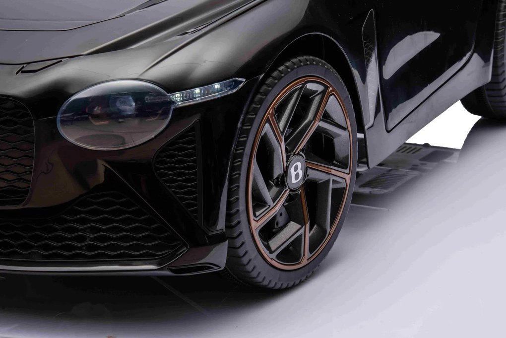 Carro elétrico para crianças Bentley Bacalar 12V, portas que se abrem para cima, controlo remoto 2,4 GHz, luzes LED, entrada USB/AUX, suspensão, bater