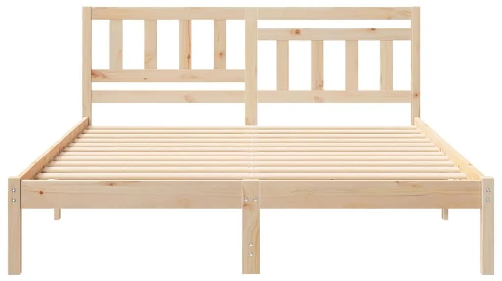 Estrutura da Cama com cabeceira Castanho 160 x 200 cm