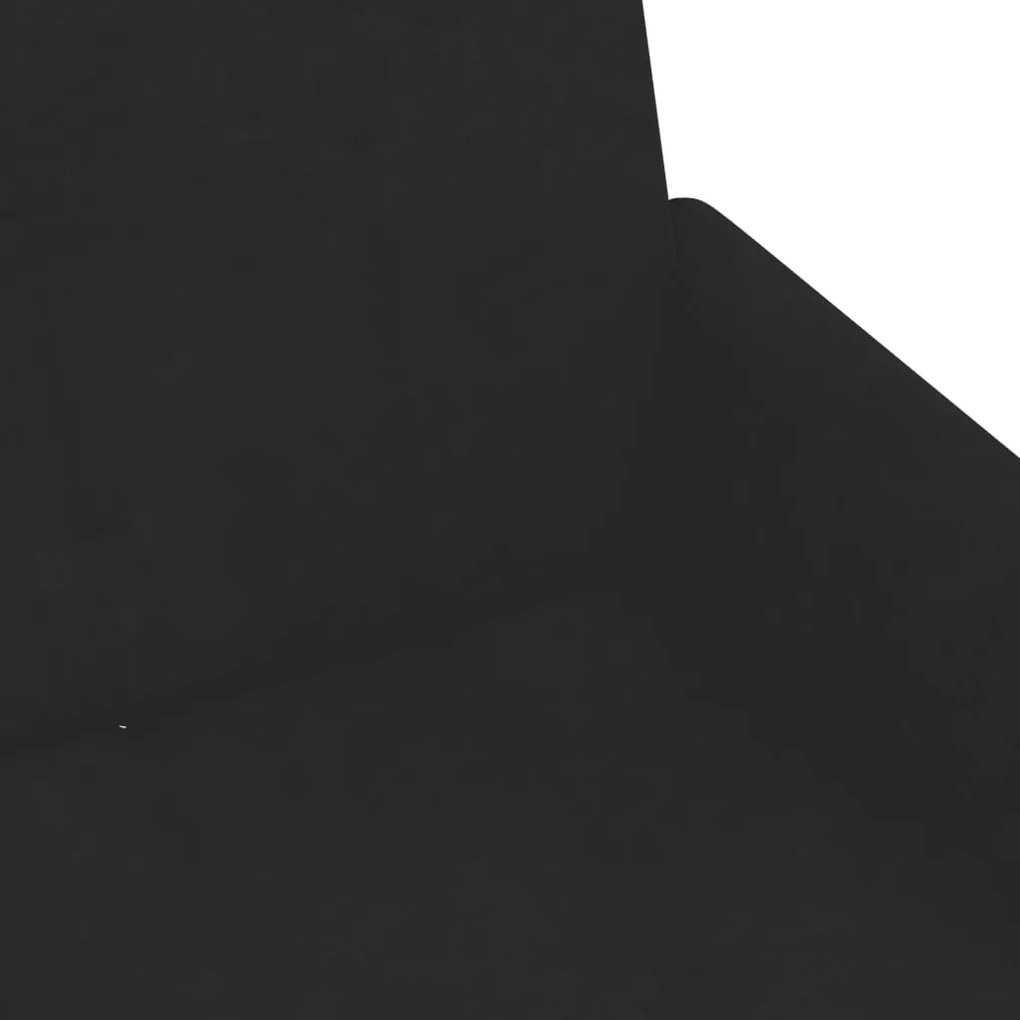 Sofá-cama 2 lugares c/ apoio de pés veludo preto