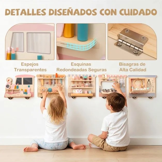 Painel sensorial parfa crianças de madeira com múltiplas atividades Montessori para crianças pequenas Sala de jogos ou creche