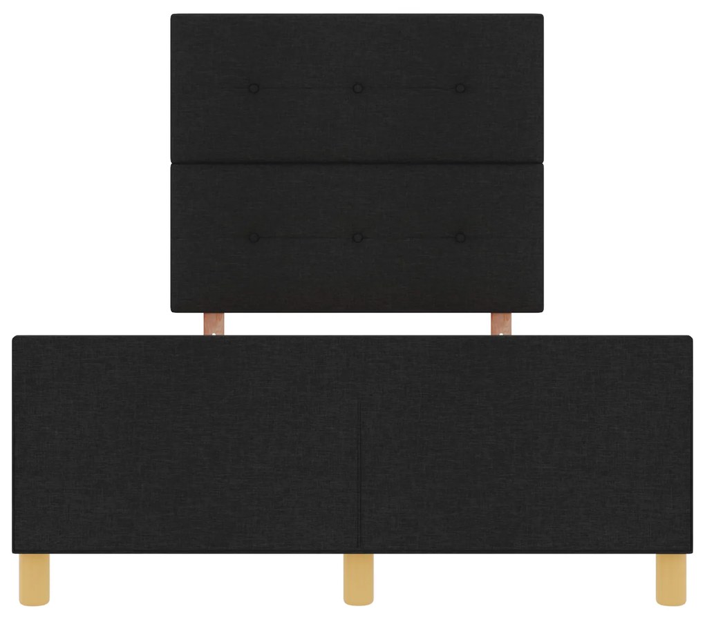 Cama vidaXL Preta 120x190 cm em Tecido