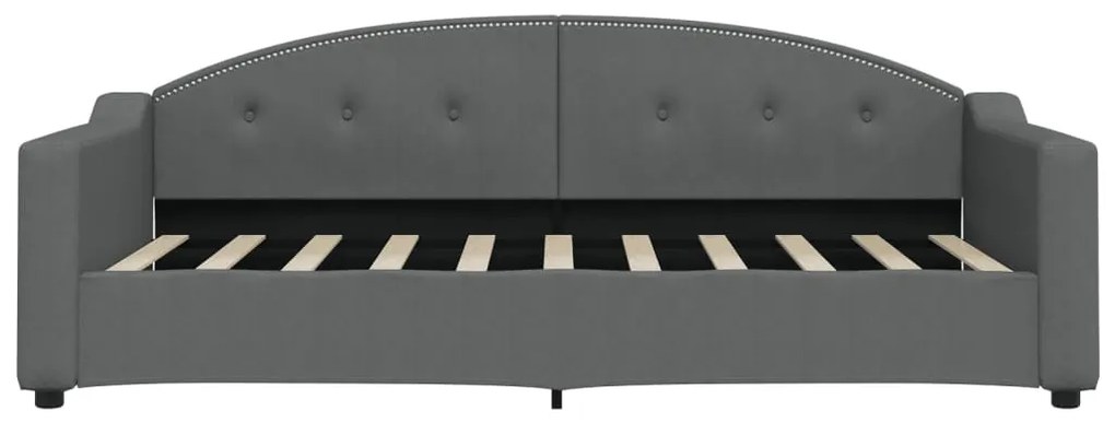 Sofá-cama c/ gavetão e gavetas 90x190 cm tecido cinzento-escuro