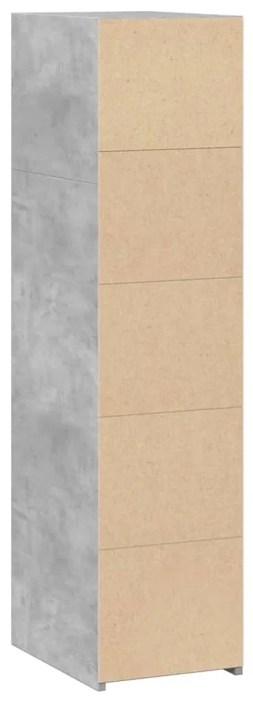 Armário alto 30x41x124 cm derivados de madeira cinza cimento