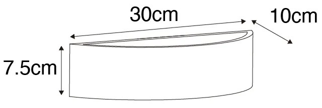 Candeeiro de parede rústico em gesso - Aurel Novo