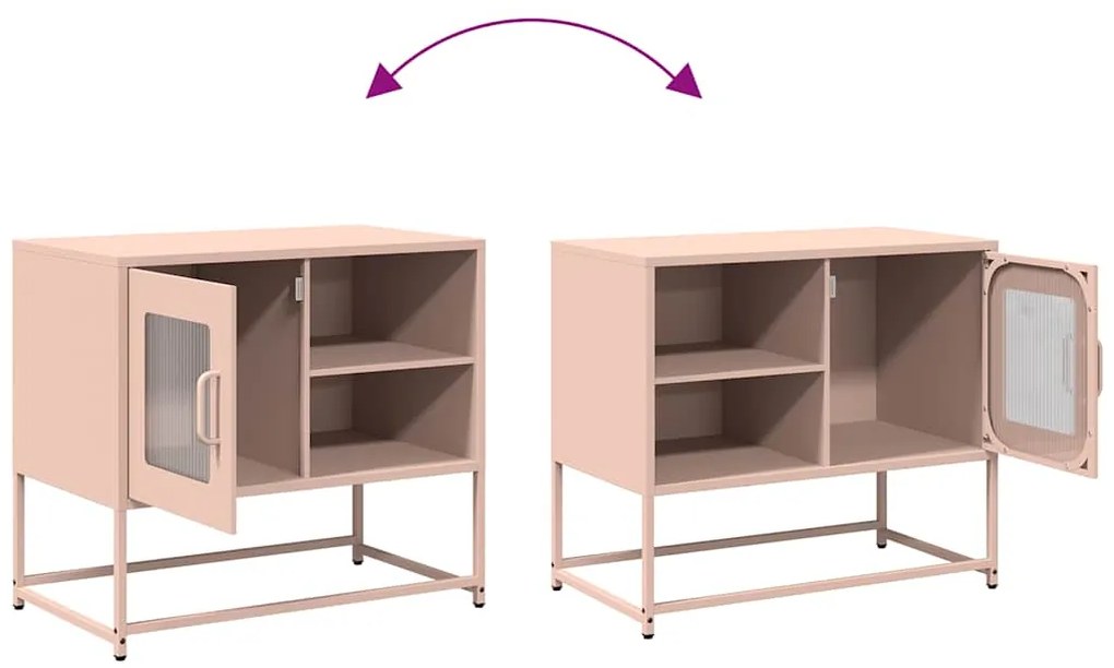 Móvel de TV 68x39x60,5 cm aço rosa