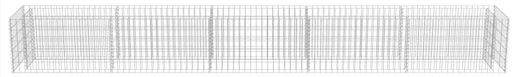 Canteiro elevado/cesto gabião 450x50x50 cm aço galvanizado