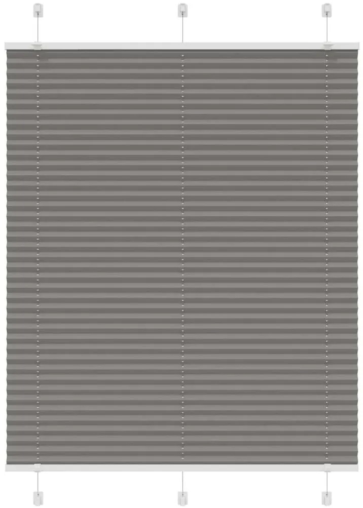 Antracite Plissada Cega 110x150 cm Largura Tecido 109,4 cm