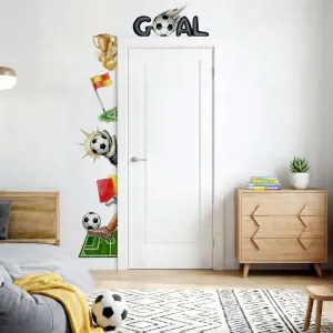 Autocolante de parede para colocar à volta da porta - Futebol