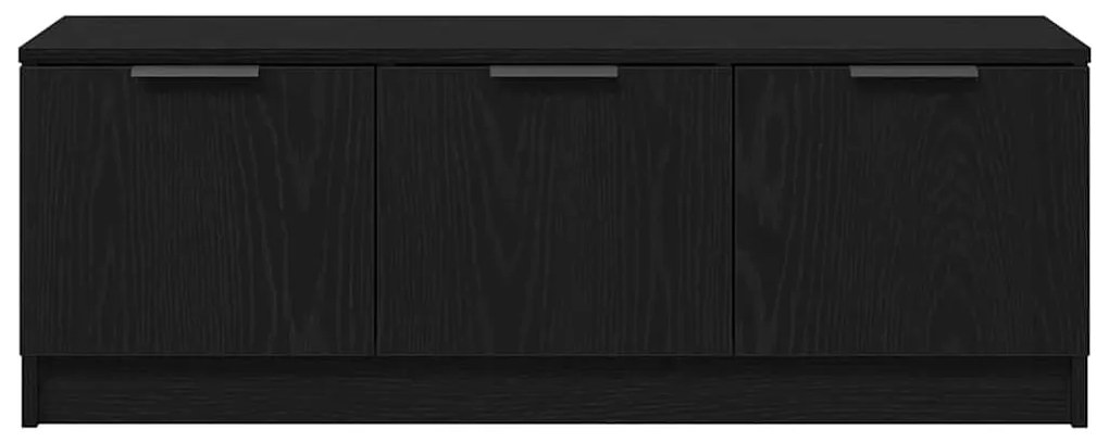 Armário para TV vidaXL Preto Carvalho 102x35x36,5 cm Madeira Engineere
