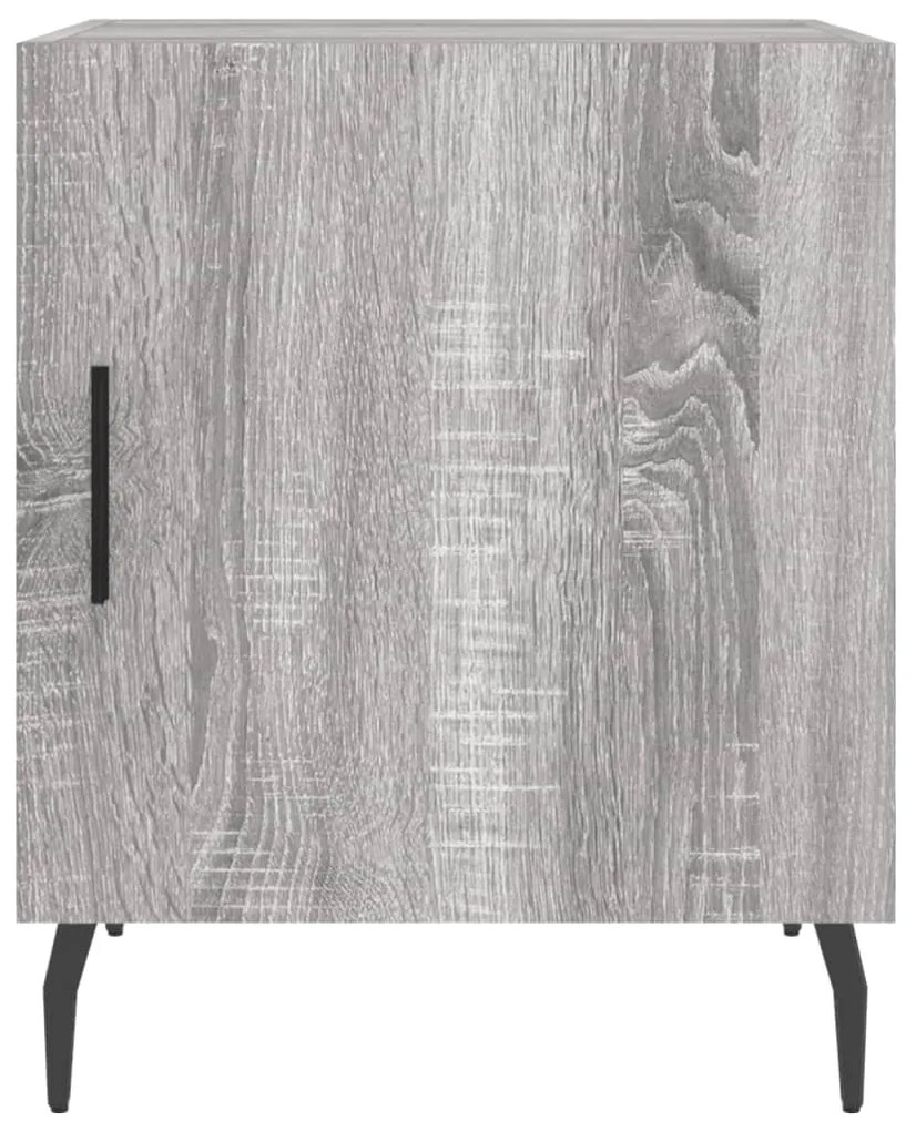 Mesa cabeceira 2pcs 40x40x50 cm madeira processada cinza sonoma