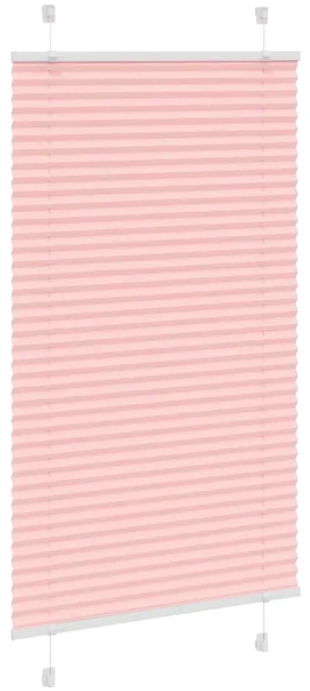 Rosa Plissada Cega 75x100 cm Largura Tecido 74,4 cm Poliéster