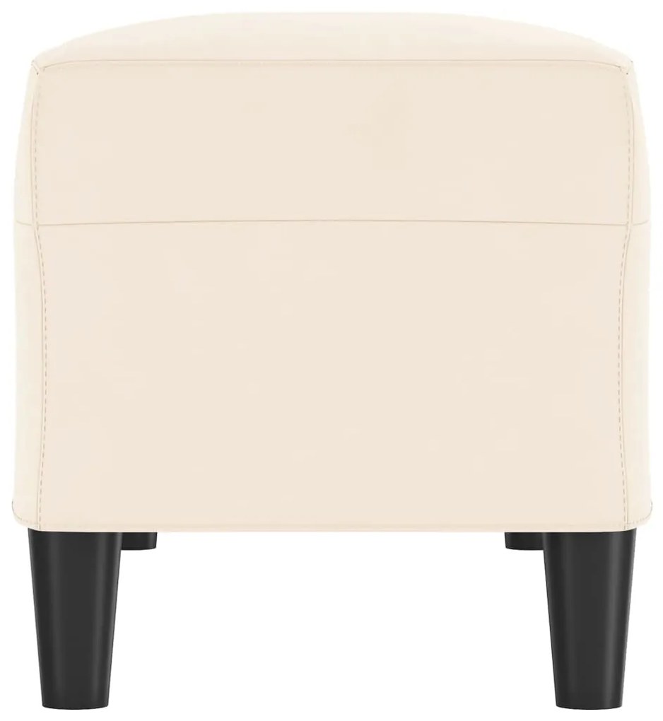 Banco 100x35x41 cm veludo cor creme