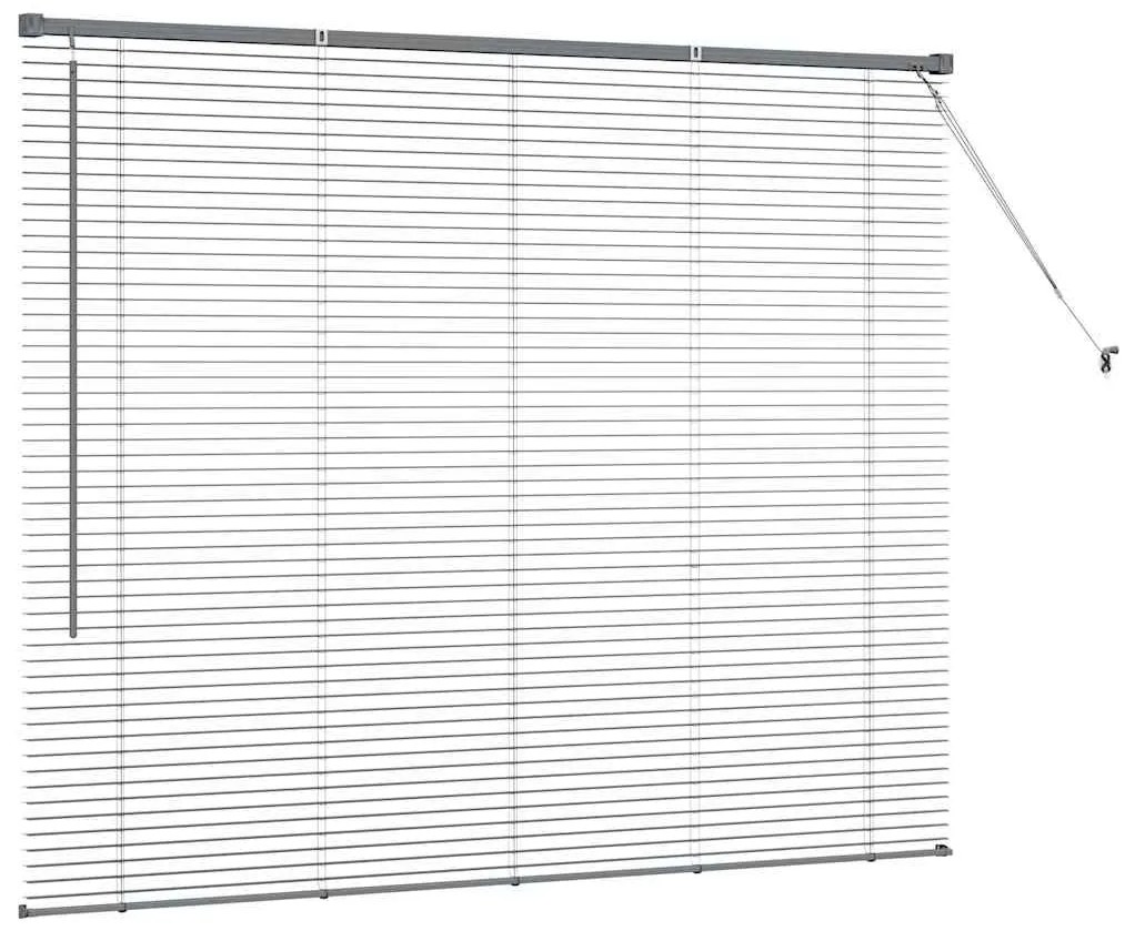 Persiana de Janela Cinzento-escuro 80 x 130 cm Alumínio