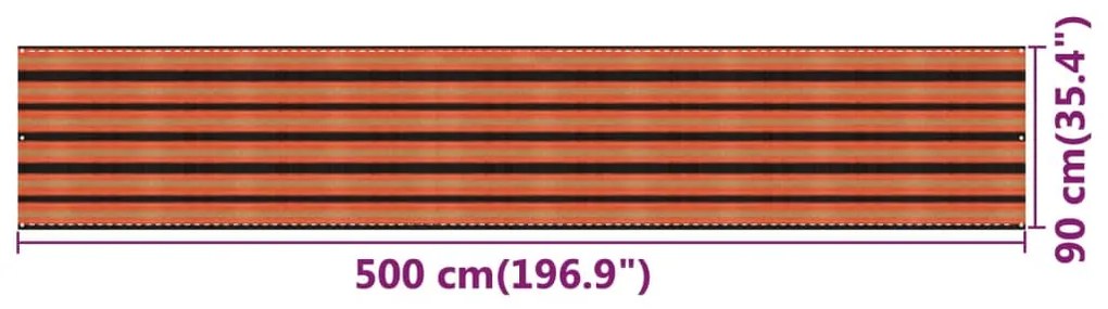 Tela de varanda 90x500 cm PEAD multicor