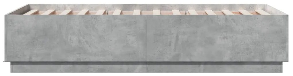 Estrutura de cama 75x190 cm derivados de madeira cinza cimento